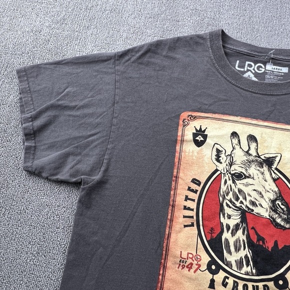 LRG Shirt Adult Large Gray Short Sleeve Lifted Research Group Casual Men's - Picture 2 of 14